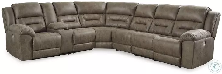 Ravenel Fossil 4 Piece Power Reclining Console LAF Sectional