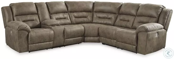 Ravenel Fossil 3 Piece Power Reclining Console LAF Sectional