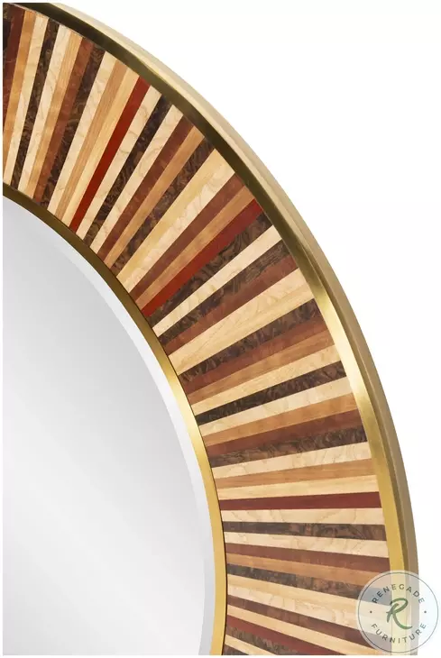 Radial Parquetry Inlay Mirror