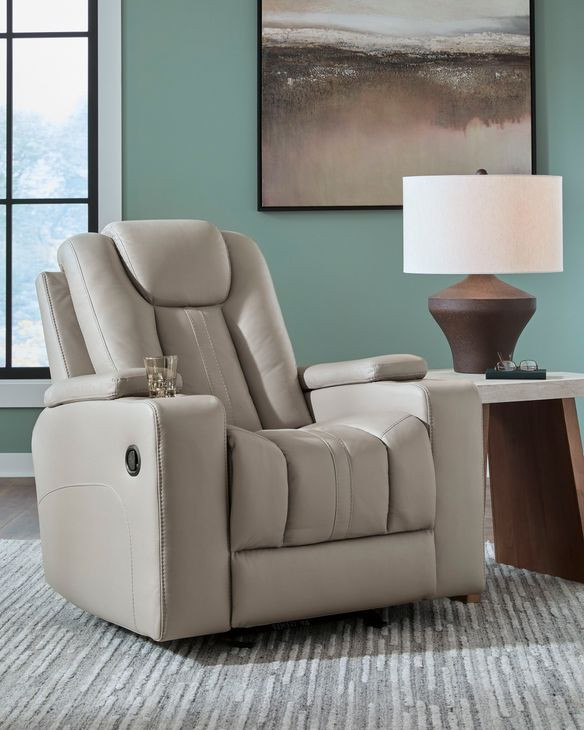 Downing Court Coin Glider Recliner with Heat and Massage