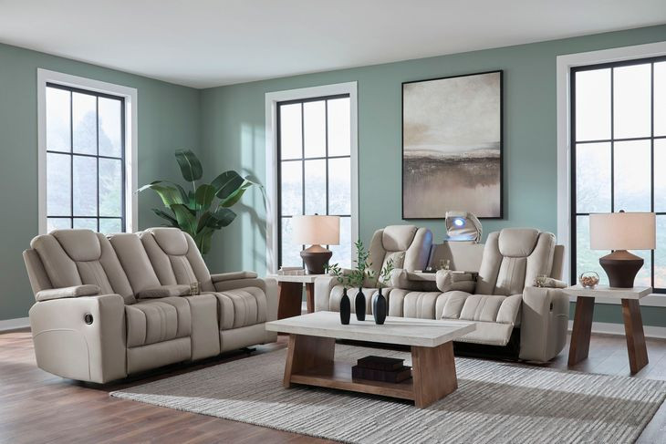 Downing Court Coin 75" Glider Reclining Loveseat with Console and Heat Massage