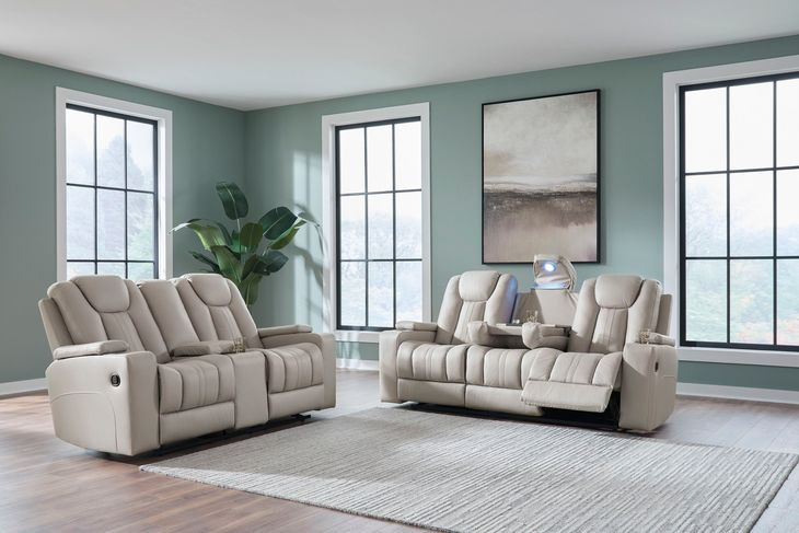 Downing Court Coin 87" Reclining Sofa with LED and USB Charging