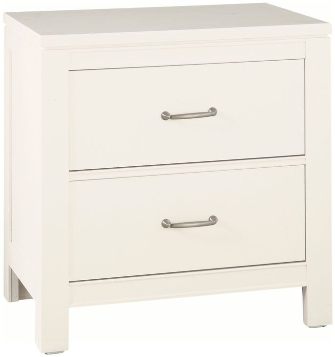 Tide And Timber White Maple 2 Drawer Nightstand