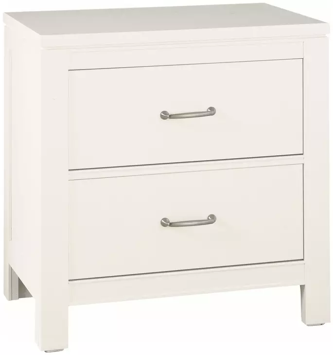 Tide And Timber White Maple 2 Drawer Nightstand