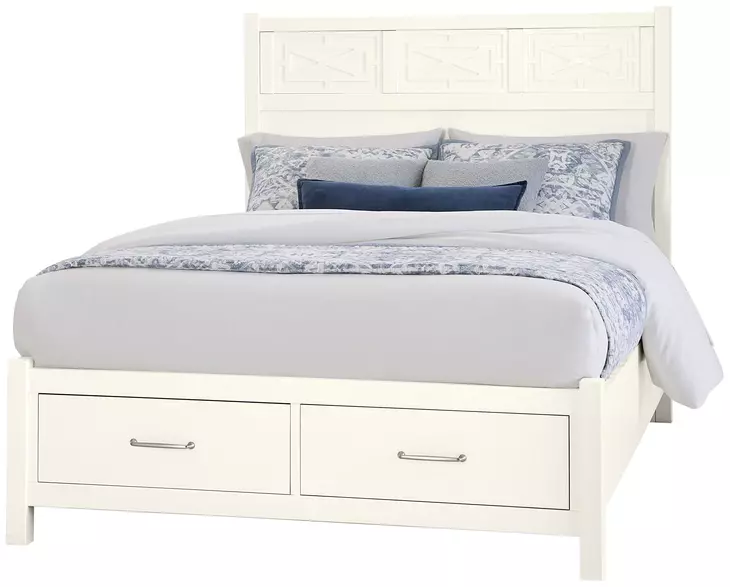 Tide And Timber White Maple Panel Storage Bedroom Set