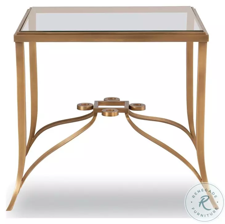Cortona Antique Brass Occasional Table