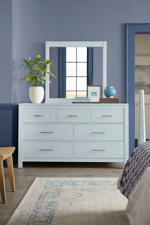 Tide And Timber Blue Maple 7 Drawer Dresser