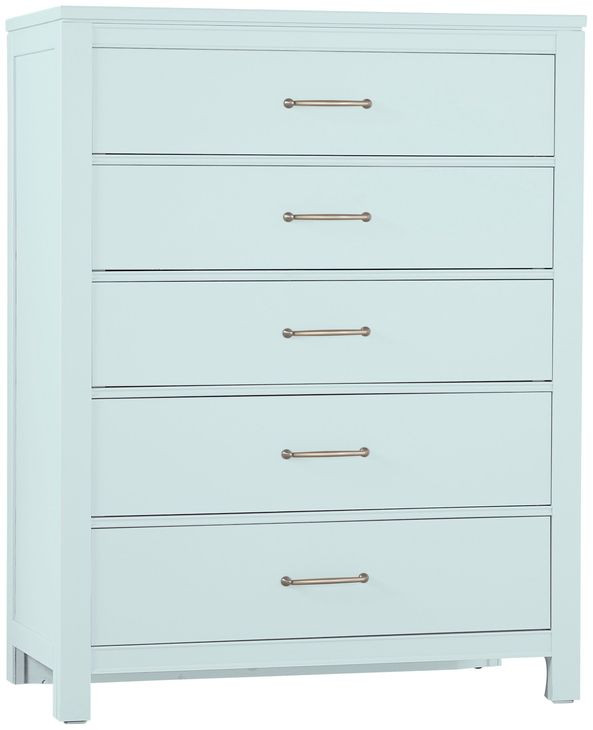 Tide And Timber Blue Maple 5 Drawer Chest
