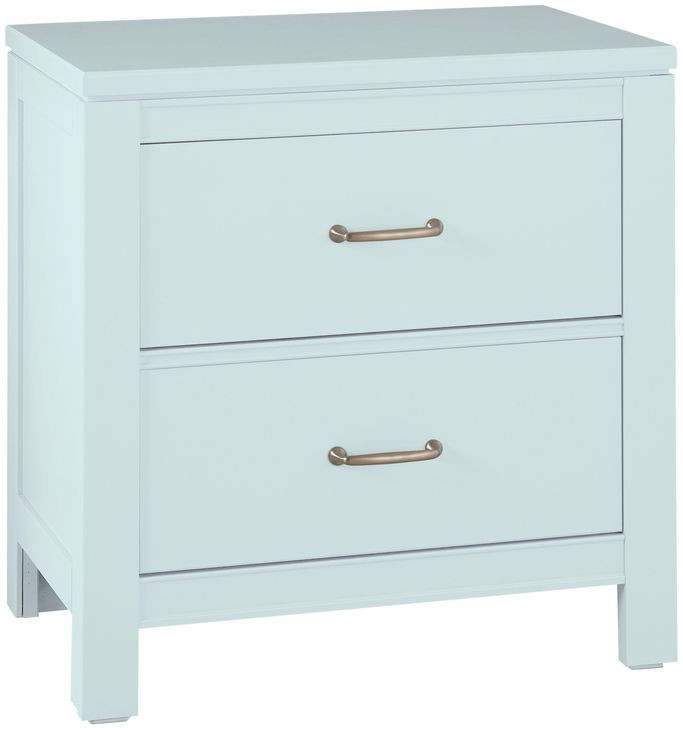 Tide And Timber Blue Maple 2 Drawer Nightstand