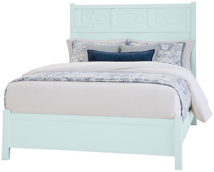 Tide And Timber Blue Maple King Fretwork Panel Bed
