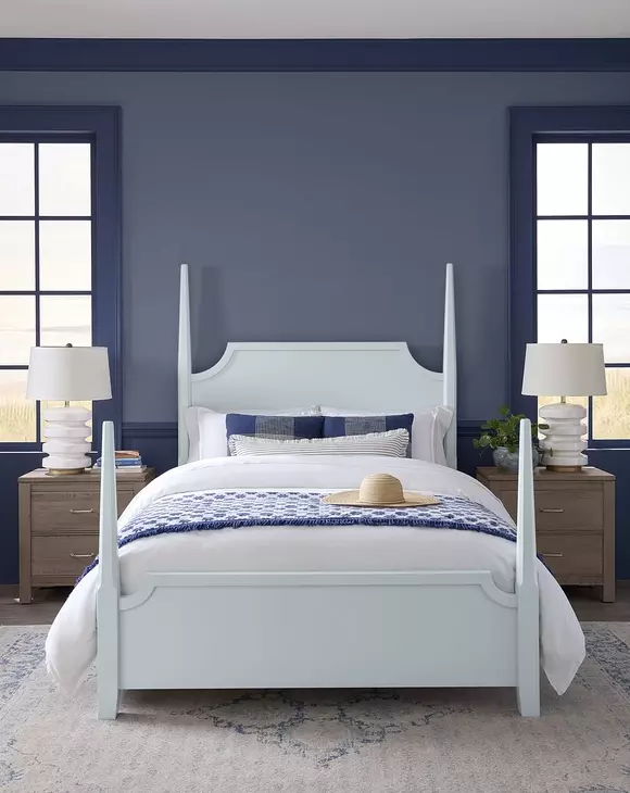 Tide And Timber Blue Maple King Pencil Poster Bed