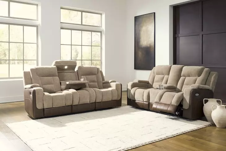 Ultimax Brownstone 87" Zero Gravity Power Reclining Sofa with USB Charging and LED