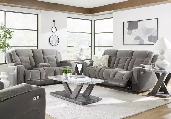 Ultimax Shadow 76" Zero Gravity Power Reclining Loveseat with Console and USB Charging