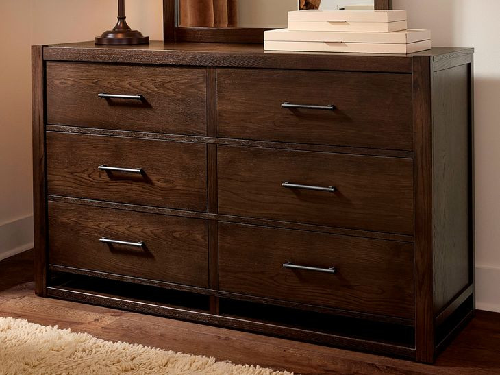 Lodge and Loft Dark Oak 6 Drawer Dresser