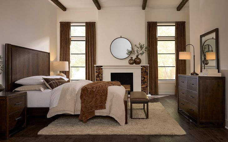 Lodge and Loft Sedona Brown Performance Fabric Bed Bench