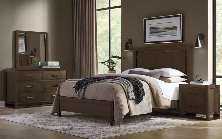 Lodge and Loft Dark Oak Floating Panel Bedroom Set