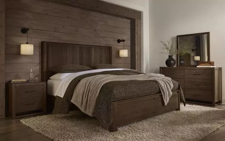 Lodge and Loft Dark Oak 2 Drawer Nightstand