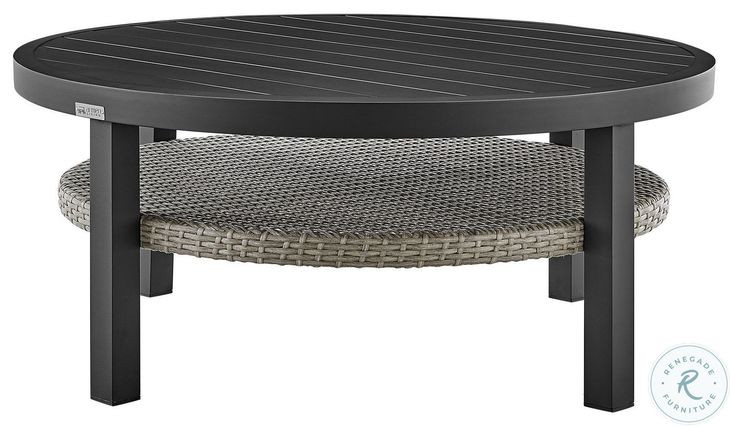Palma Black Outdoor Round Coffee Table