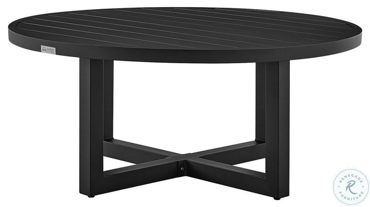 Menorca Black Outdoor Round Coffee Table