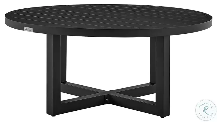 Menorca Black Outdoor Round Coffee Table