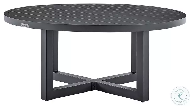 Menorca Gray Outdoor Round Coffee Table