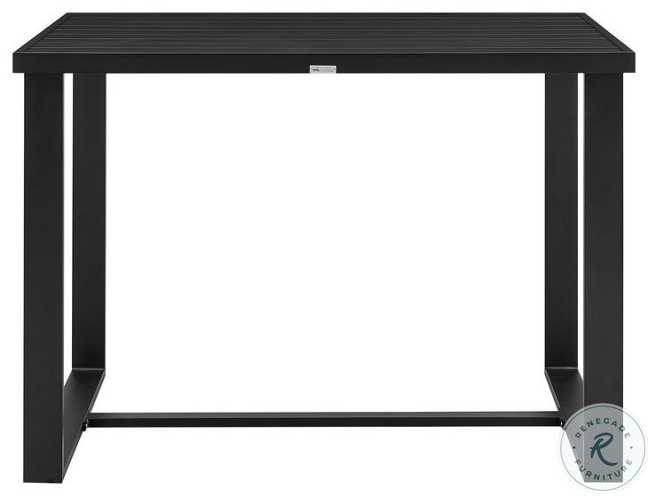 Alegria Black Outdoor 59" Rectangular Counter Height Dining Table