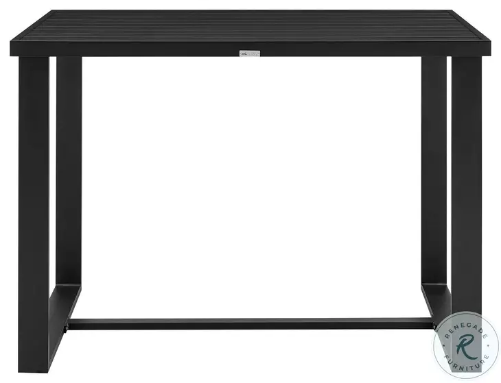 Alegria Black Outdoor 59" Rectangular Counter Height Dining Table