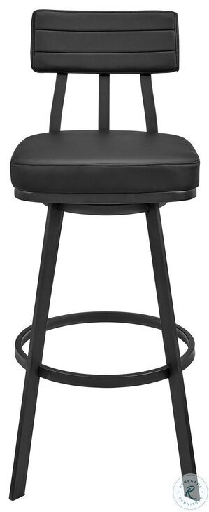 Benjamin Black Swivel Bar Stool