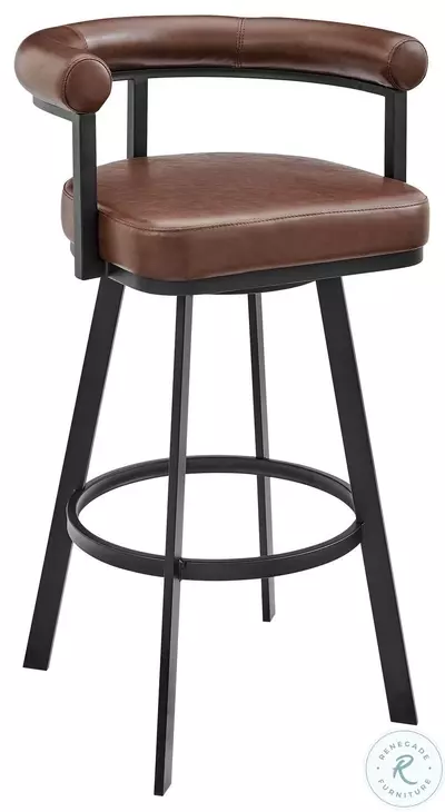 Nolagam Brown Swivel Bar Stool