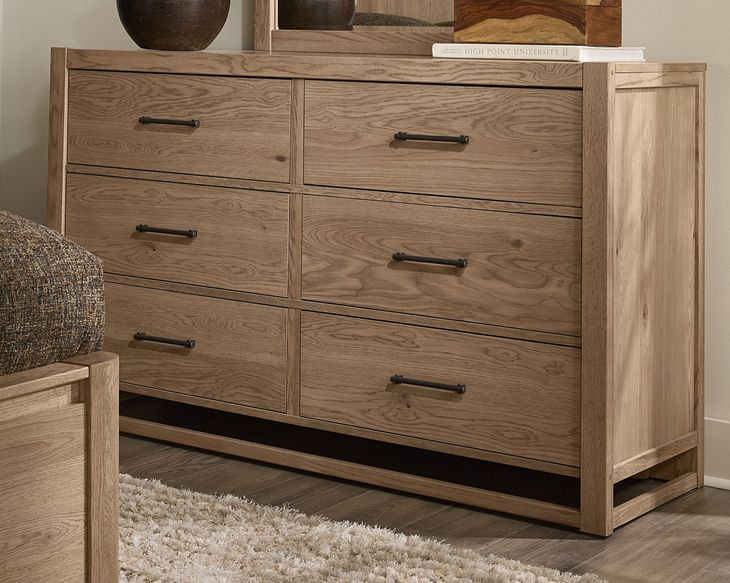 Lodge and Loft Blond Oak 6 Drawer Dresser