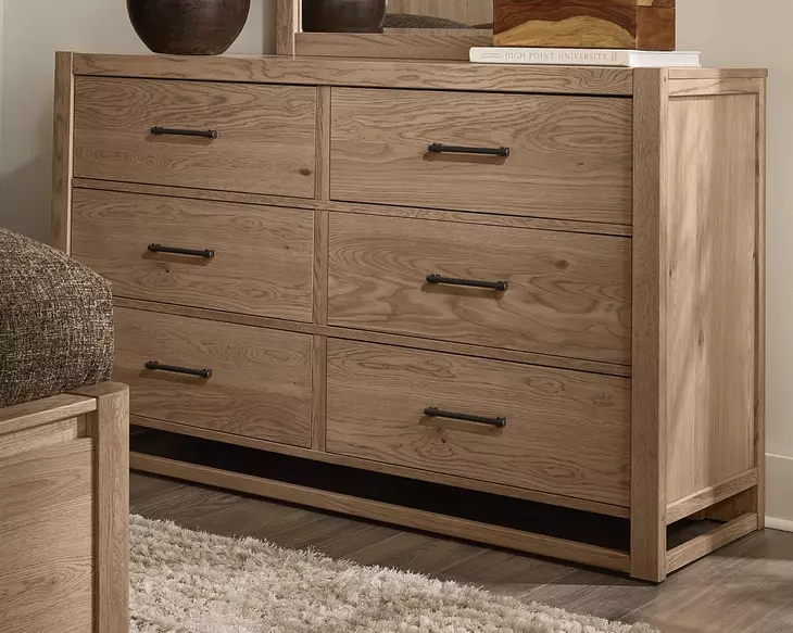 Lodge and Loft Blond Oak 6 Drawer Dresser