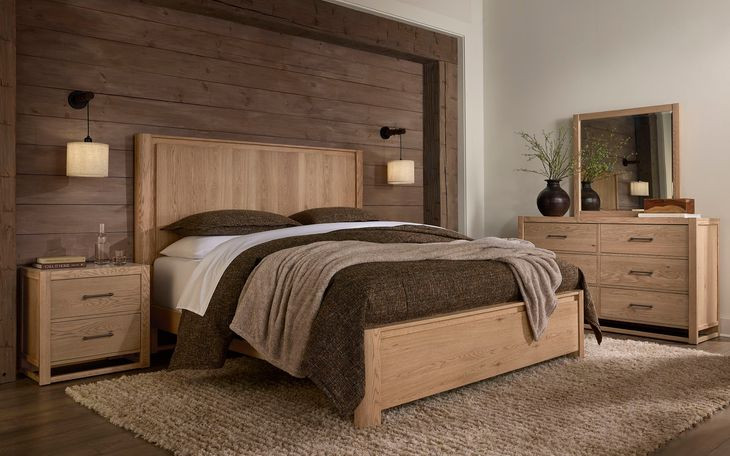 Lodge and Loft Blond Oak Radius Poster Bedroom Set