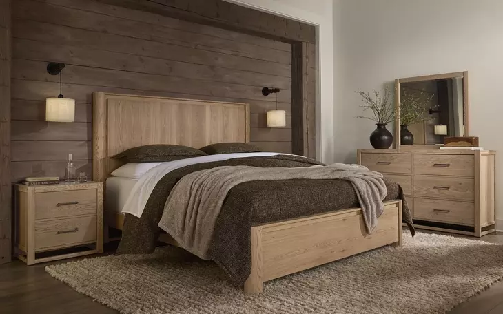 Lodge and Loft Blond Oak Radius Poster Bedroom Set