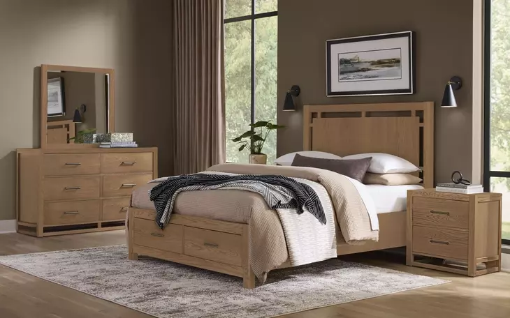 Lodge and Loft Blond Oak 5 Drawer Chest