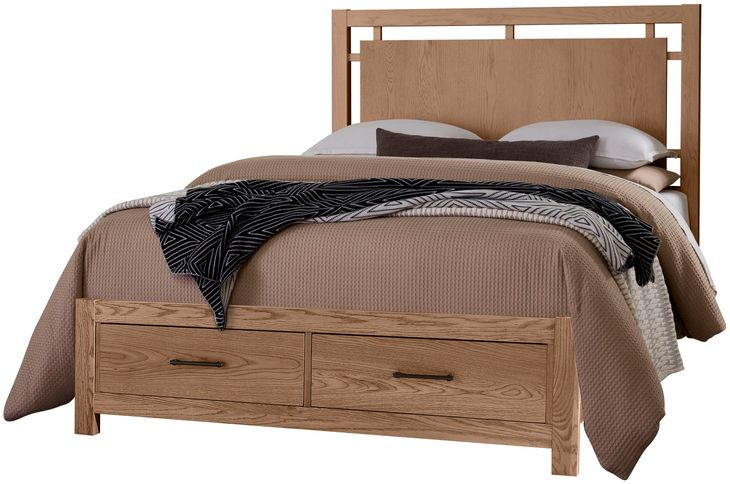 Lodge and Loft Blond Oak Floating Storage Panel Bedroom Set