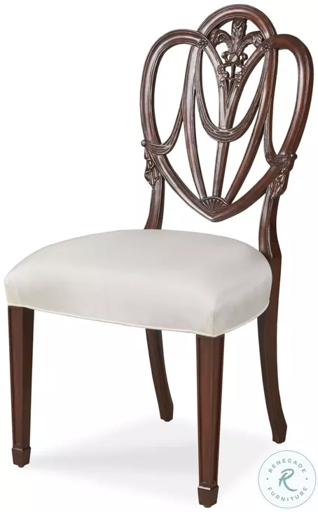Heart Pearl Silk Side Chair