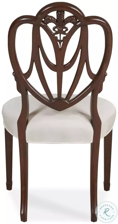 Heart Pearl Silk Side Chair