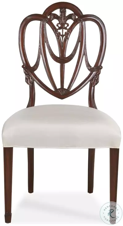 Heart Pearl Silk Side Chair