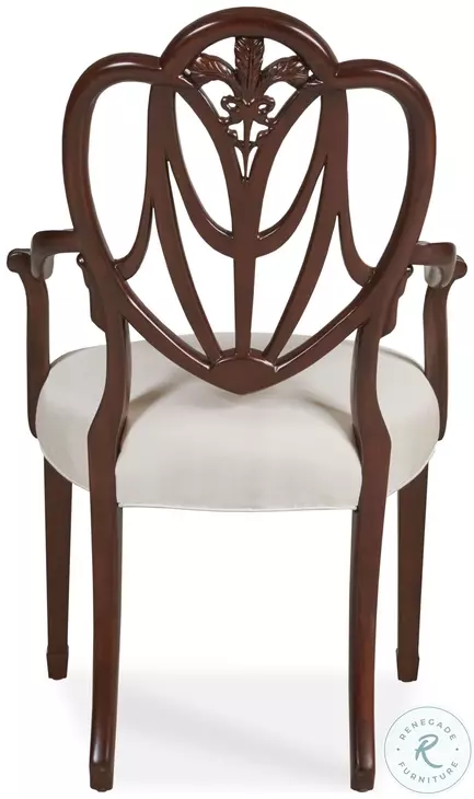 Heart Pearl Silk Arm Chair