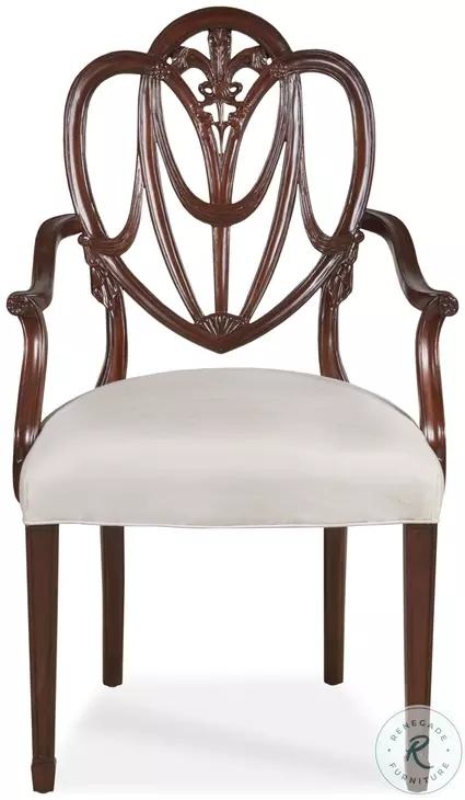 Heart Pearl Silk Arm Chair