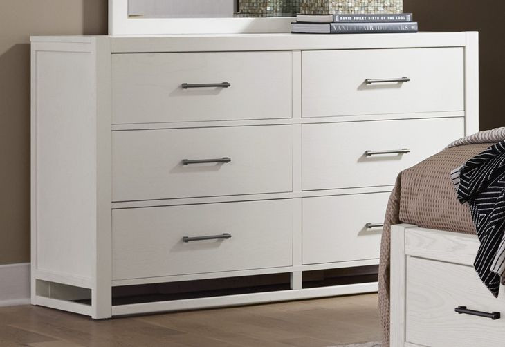 Lodge and Loft Soft White 6 Drawer Dresser