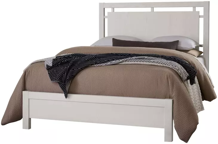 Lodge and Loft Soft White King Floating Panel Bed