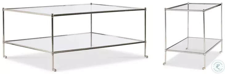 Nova Refined Nickel Occasional Table Set