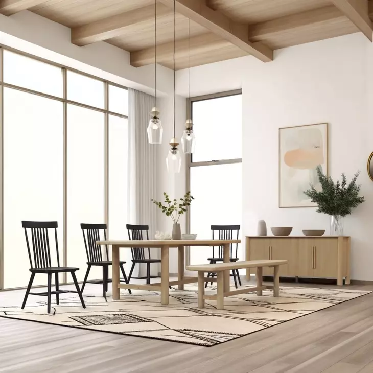 Hudson Light Oak 84" Rectangular Dining Table