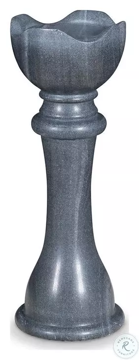 Black Marble Queen Chess Accent Table