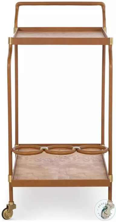 Dash Bleached Burl Bar Cart