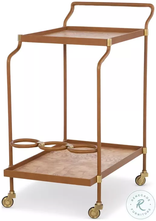 Dash Bleached Burl Bar Cart