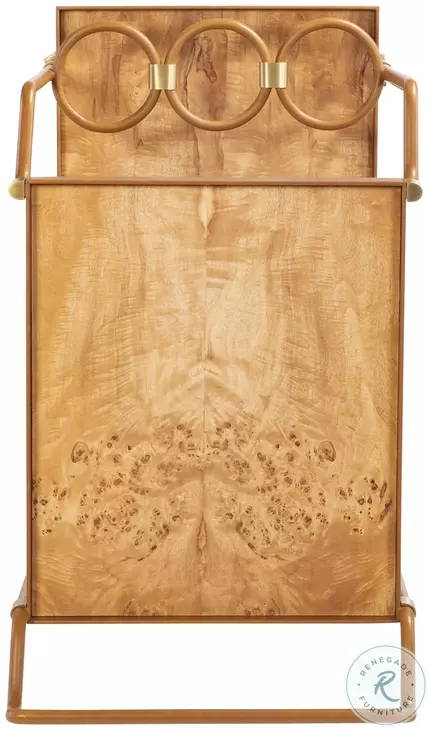 Dash Bleached Burl Bar Cart