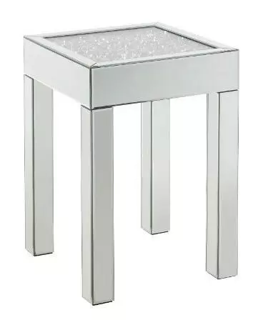 Noralie Silver Small Square End Table