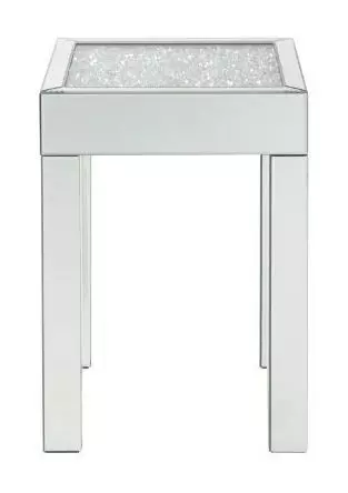 Noralie Silver Small Square End Table